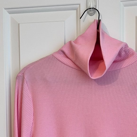 Pink Ribbed Turtleneck - Picture 6 of 6